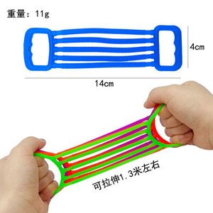 อุปกรณ์ออกกำลังกายเสริมสร้างความแข็งแรงของแขน TPR ของเล่นยางยืดแบบดึงสีสันสดใส - Product Image 5