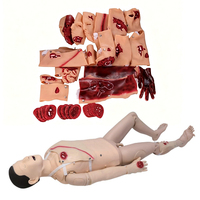 Kit de formation au moulage de traumatismes avec sac de réservoir portable à débit de sang réglable, module cutané remplaçable et comparaison des plaies sur le même site