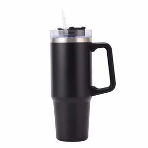 Venta al por mayor para comercio transfronterizo: Nueva taza para coche de 30 oz con asa y pajita, de acero inoxidable 304, a prueba de fugas, con aislamiento al vacío de doble pared, Ice King - Product Image 3