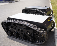 Châssis à chenilles en caoutchouc personnalisé télécommandé avec une charge utile de 300 kg, robot de lutte contre les incendies UGV RC avec caméra pour les secours d'urgence
