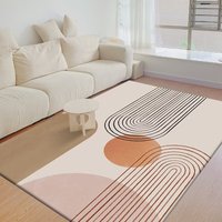 Moderne, umweltfreundliche, große, geometrisch gemusterte Teppichbodenmatten, maschinell gefertigt für den Heimgebrauch, waschbar, für Wohnzimmer und andere Bereiche.