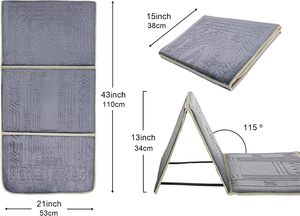 Islamic Foldable Prayer <b>Mat</b> for <b>Muslims</b> with Comfortable Backrest for Travel Use - Product Image 4