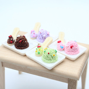 <span class=keywords><strong>Mini</strong></span> Set gioco di cibo <span class=keywords><strong>Mini</strong></span> combinazione di gelato carino per la casa delle bambole - Product Image 1