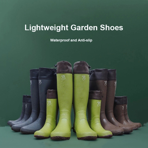 Hot bán chịu mài mòn gumboot Unisex cao su mưa khởi động cho ngoài trời đi bộ đường dài VƯỜN giày không thấm nước Wellington khởi động - Product Image 6