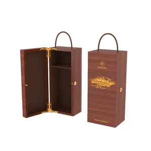 2023 golden supplier wine wooden gift box custom made luxury champagne packaging gift box