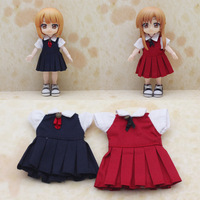 Vêtements de poupée BJD Ob11, 12 points, 11-17 cm, jupe tendance en tissu unie pour corps articulé, jouets unisexes