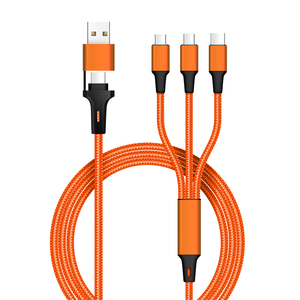 Đa cáp USB, <span class=keywords><strong>1</strong></span>.2m <span class=keywords><strong>6</strong></span> trong <span class=keywords><strong>1</strong></span> sạc cáp, nylon bện Adapter với Type-C Micro USB Cổng kết nối cho điện thoại di động - Product Image 1