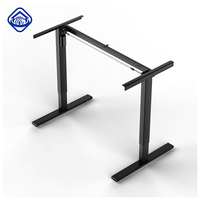 Bureau debout intelligent à double moteur à 2 étages avec contrôleur LED, bureau ergonomique réglable en hauteur, mobilier de bureau, bureau relevable