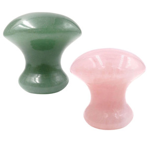 Face <span class=keywords><strong>care</strong></span> facial slimming natural rose quartz crystal <span class=keywords><strong>jade</strong></span> mushroom massage stone tool - Product Image 2