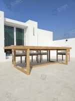Offre spéciale, meubles de jardin en bois de teck pour table et chaise de jardin, ensemble table et chaises pour la salle à manger