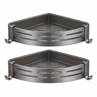 Étagères de salle de bain modernes de luxe en alliage d'aluminium, support mural simple pour accessoires de salle de bain, étagère de rangement