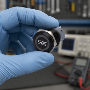 19mm <strong>12V</strong> Orange Car Modify Electric Harness SPORT Momentary Led <strong>Lights</strong> on Off Electric <strong>Switch</strong> - Product Image 5