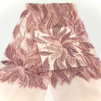 Tissu en maille à sequins de luxe 2026, tissu en dentelle brodé fantaisie avec sequins, pour robe de cérémonie et de fête