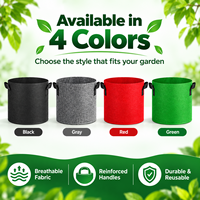 Sac de culture en tissu non tissé avec poignées robustes, pot de plantation à élagage aérien, 10 et 20 gallons, pour légumes de jardin, directement de l'usine