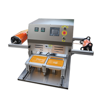 Machine de scellage de barquettes MAP électrique pour emballage sous atmosphère modifiée, avec remplissage de gaz, pour matériaux d'emballage en feuille d'aluminium destinés à la mise sous scellé des aliments