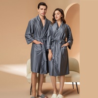 Nouveau design vêtements de nuit robe en satin du matin ensemble de peignoirs d'été légers et fins pour couple