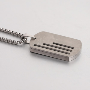 Collier militaire en acier inoxydable, 39 mm, design à trois bandes, pour un usage quotidien, cadeau - Product Image 3