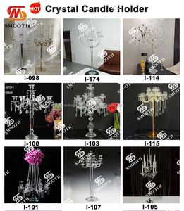 เชิงเทียนคริสตัลโลหะทรงสูง 120 ซม. จากโรงงานโดยตรง สำหรับตกแต่งงานแต่งงาน - Product Image 3