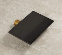 Robinet de baignoire mural cascade HONGDEC noir mat avec bec plat pour rénovation de salle de bain d'hôtel