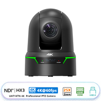 Produsen Grosir Kamera PTZ 4K NDI HX3 25X Zoom USB3.0 LAN 12G SDI AI Pelacakan Otomatis Kelas Siaran untuk Gereja Studio