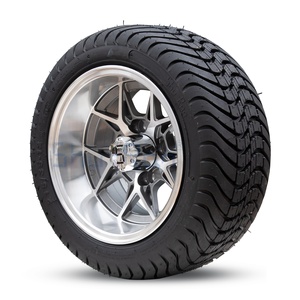 <b>Golf</b> Cart Machined/ Gunmetal Wheels and Tires 12 Inch SRGCTW-222 <b>Golf</b> Cart Accessories SRGCTW-222 - Product Image 4
