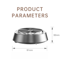 Diffuseur d'arômes intelligent pour voiture, en métal moderne, avec huile essentielle pure, vaporisateur USB portable