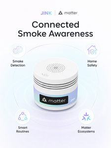 <span class=keywords><strong>Détecteur</strong></span> <span class=keywords><strong>de</strong></span> <span class=keywords><strong>fumée</strong></span> intelligent JINK compatible Matter pour la sécurité domestique, compatible Apple Home et Google Home - Product Image 6