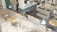 Conception de sièges de café de comptoir de café Commercial pour les décorations de café