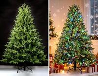 Anpassbarer 180cm 210cm Luxuriöser Schneebeflockter Weihnachtsbaum aus PE für Weihnachtspartydekoration