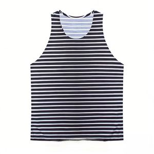 Débardeur polyvalent pour entraînement en extérieur, sans manches, rayé, sans couture, en tissu facile d'entretien, léger et doux pour la peau - Product Image 4