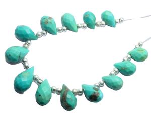 ความงามในการนอนหลับตามธรรมชาติแอริโซน่าเทอร์ควอยซ์เหลี่ยมเพชรพลอยหยดลูกปัด - Product Image 1