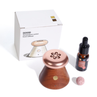 Diffuseur d'huiles essentielles chauffant en bois, diffuseur d'arômes sans eau, contrôle de la température, électrique, pour la maison, la chambre, le bureau, l'hôtel
