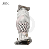 Downpipe SDO SUS304 dengan Katalis untuk Audi A4 A5 Q5 B9 2.0T 2017-2024 Performa Turbo Knalpot Aliran Tinggi Pipa Down Pipe Berkatalis