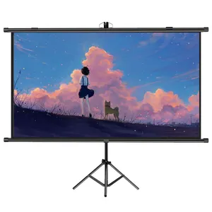 16:9 Metal Anti Light Curtain 60 Inch Home Office Movie Screen Portable Foldable Projection Screen