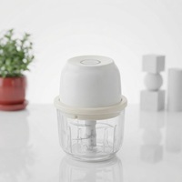 Presse-ail électrique multifonctionnel moderne et écologique en verre, coupe-légumes manuel, hachoir à légumes à pousser, personnalisable