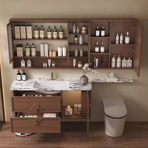 Modern smart makeup bathroom cabinet combination toilet extension washbasin washbasin cabinet - Product Image 5