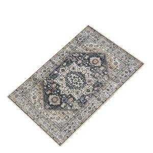 Tapete de Entrada Rectangular Antideslizante de Poliéster Estilo Persa Retro Temu, Tapete Decorativo para el Hogar con Patrón de Medallón, Fácil de Limpiar - Product Image 4