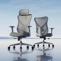 Chaise de bureau ergonomique moderne avec dossier haut en maille et siège réglable pour tâches de bureau