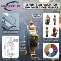 Fabricant d'ornements de Noël en verre, vente en gros OEM, Casse-noisette, Ours, Docteur, Chicago, Cadeau, Boule de Noël en borosilicate