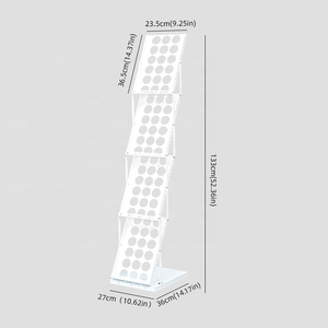 Rak <span class=keywords><strong>Display</strong></span> Majalah Lipat A4 dari Besi, Model Berdiri, Grosir 2026, Penyangga Brosur, Tempat Majalah - Product Image 6