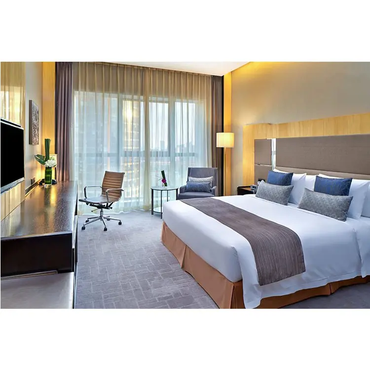 Meuble d'hôtel de luxe universel de dubaï, meuble de chambre à coucher, d'hôtel 5 étoiles