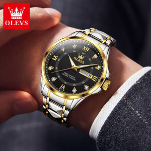 Montre à quartz classique pour homme, étanche, en acier inoxydable, avec calendrier, luminescente, personnalisable OEM, livraison rapide, 2906 - Product Image 4