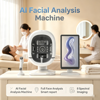 Meilleur analyseur de peau 3D AI, scanner facial 36MP avec 8 spectres pour la détection en profondeur des couches cutanées et l'analyse de l'hydratation