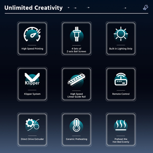 2025 Large 3D <b>Printer</b> 500*500*500mm Auto-Leveling Fast Printing Speed Full Enclosure Used New Klipper-for Industrial <b>Plastic</b> 3D - Product Image 2