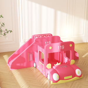 Set di giochi per neonati con scivolo per bambini e strutture per arrampicata morbide tema Bus per interni a casa o centro commerciale aree giochi - Product Image 6