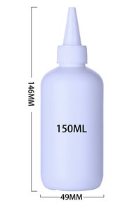 Botella Redonda Boston de Plástico PET Negro Mate, Libre de BPA, de 120ml, 150ml, 200ml, 250ml, 380ml, 500ml, para Aceite o Pegamento, con Tapa Puntiaguda - Product Image 5