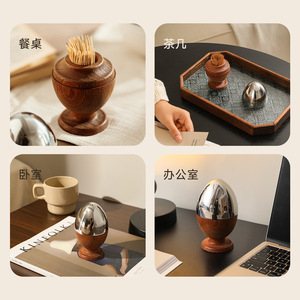 Ebony Wood Creative Storage Box Toothpick Holder Handmade Table Decoration For Home Office Bedroom Tea Table - Product Image 1