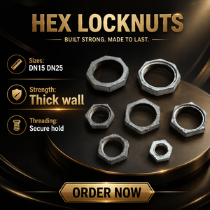 Tuerca hexagonal galvanizada con rosca hembra para fijación de tuberías de agua - Product Image 4