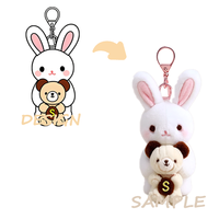 Porte-clés en peluche personnalisé par un fabricant professionnel de peluches avec certificats CE CPC ASTM UKCA