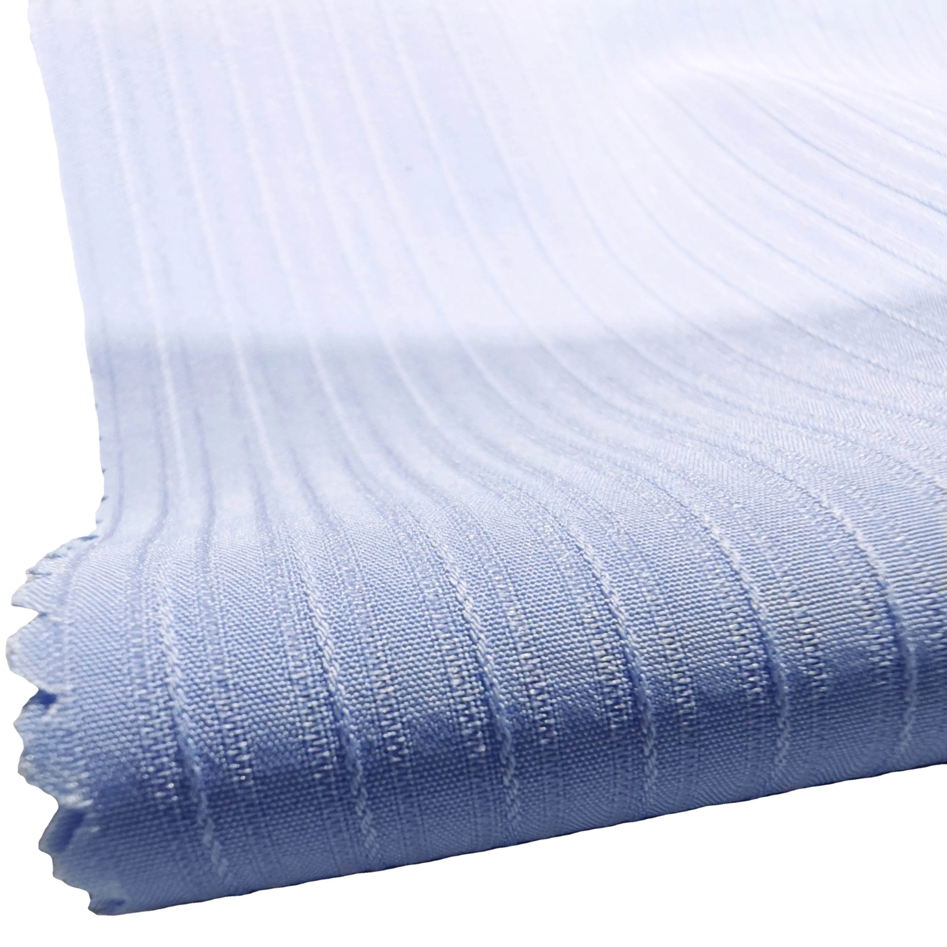 105GSM 100% polyester chemise robe tissu rayure dobby texture personnalisation tissu